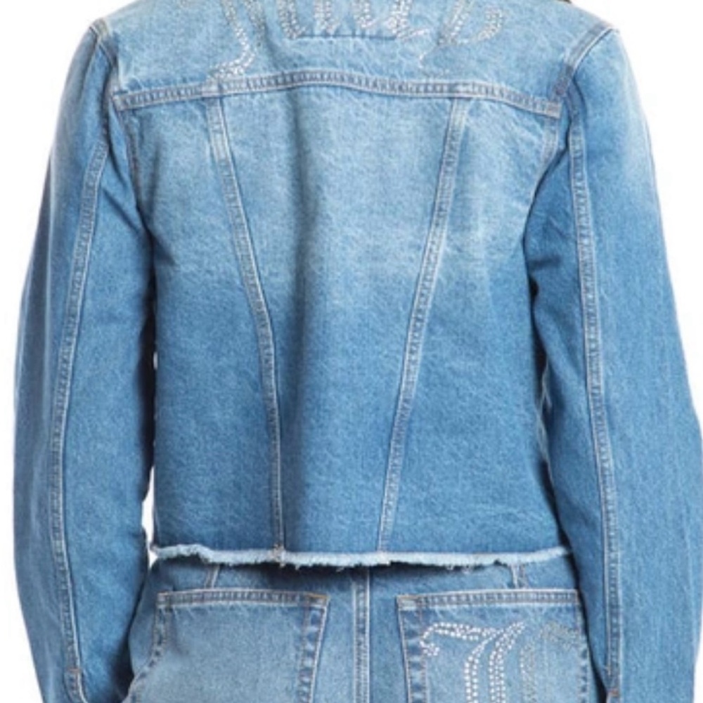 JUICY COUTURE BIG BLING RAW
COLLAR denim jacket - Picture 8 of 9